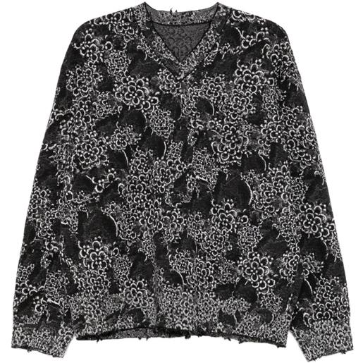 JNBY felpa con stampa a fiori - nero