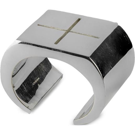 Parts of Four silver-plated crescent plane cuff bracelet - argento