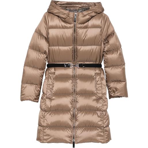 Max Mara cappotto the cube con cintura e cappuccio - marrone