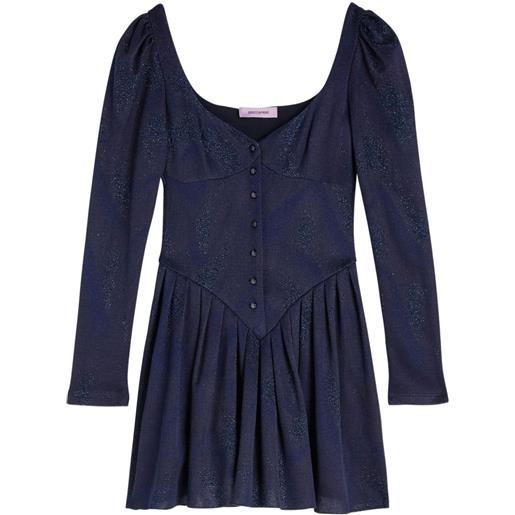 Maccapani abito plissettato ballerina - blu