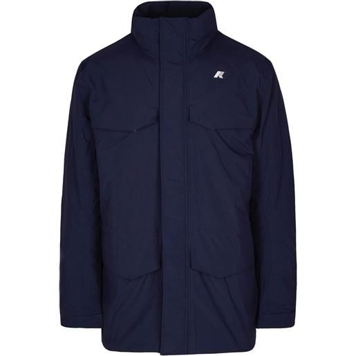 K-Way bomber con zip e tasca con patta - blu