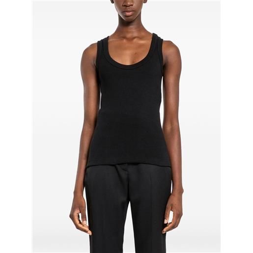 Alexander McQueen canotta con scollo ampio - nero