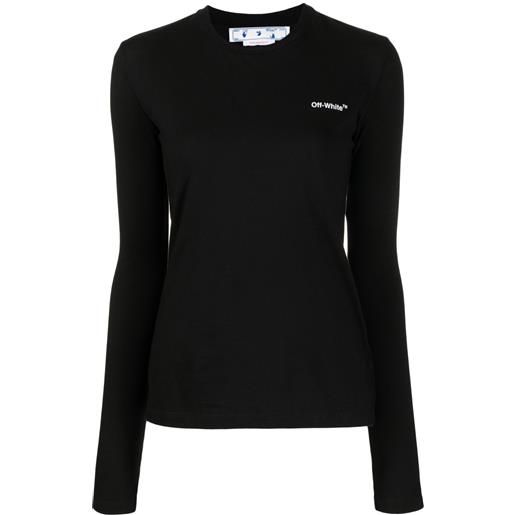 Off-White t-shirt a maniche lunghe - nero