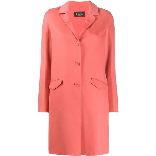 Loro Piana cappotto monopetto midi - rosa