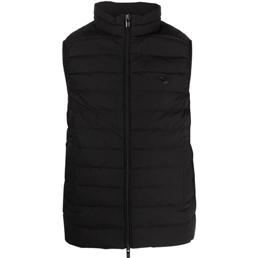 Emporio Armani gilet smanicato con zip - nero