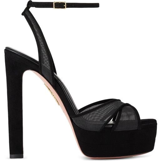 Aquazzura sandali divine 130mm - nero