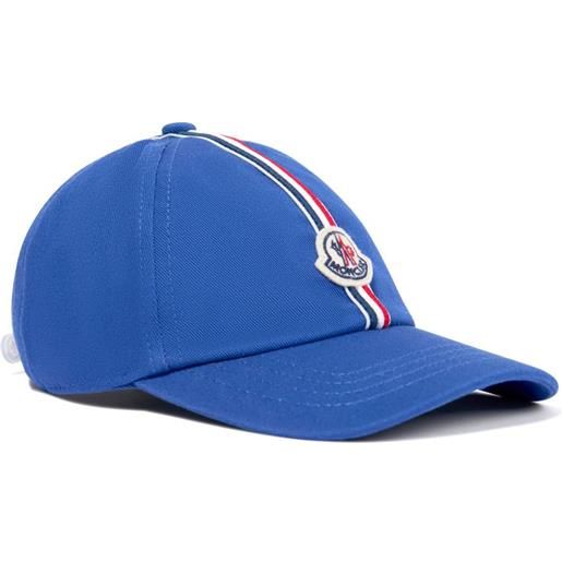 Moncler Enfant cappello da baseball con applicazione - blu