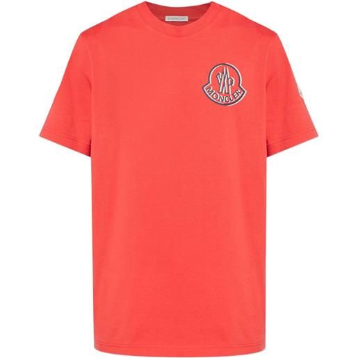 Moncler t-shirt con stampa - rosso