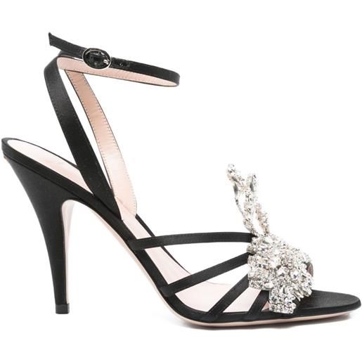 Valentino Garavani sandali a stiletto con cristalli 95mm - nero