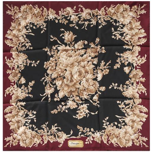 Dolce & Gabbana foulard in seta a fiori - nero