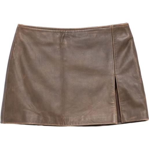 Manokhi minigonna deline - marrone