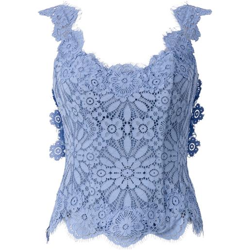 MOOS STUDIO corsetto con ricamo - blu