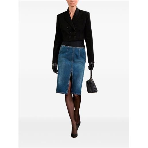 Elisabetta Franchi gonna midi denim - blu