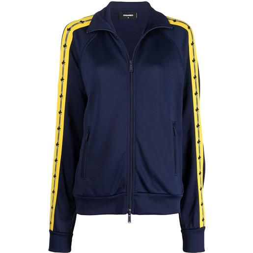 DSQUARED2 giacca sportiva con banda laterale - blu