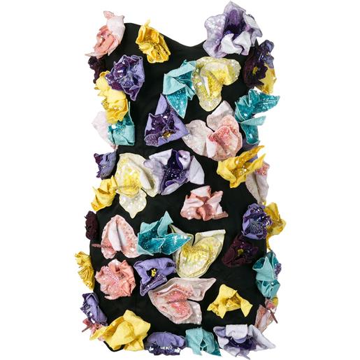 The Attico vestito corto senza spalline - nero