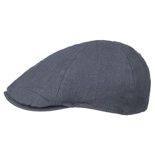 LIPODO coppola uomo lino berretto estivo beige blu scuro visiera traspirante primavera estate