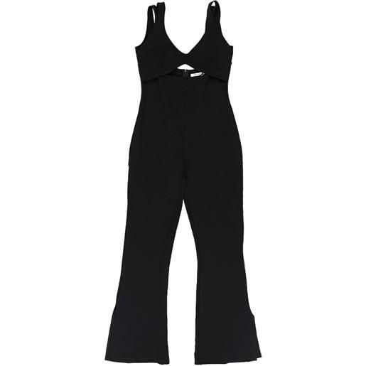 RHUDE tuta intera svasata con cut-out - nero