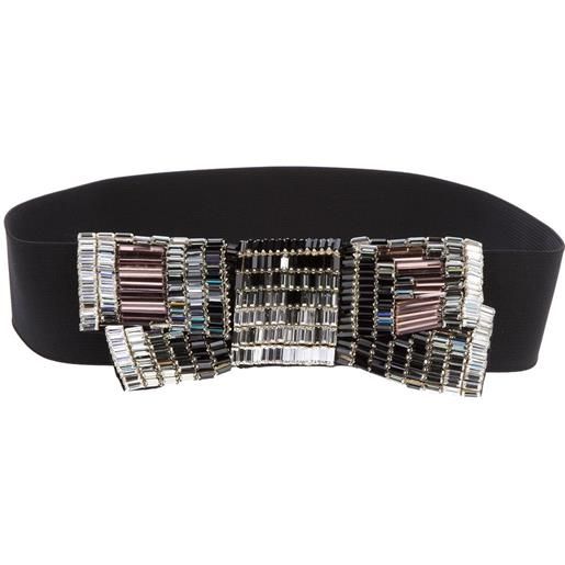 Lanvin beade bow headband - nero