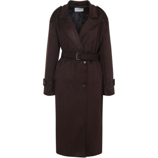 The Frankie Shop cappotto doppiopetto con cintura - marrone