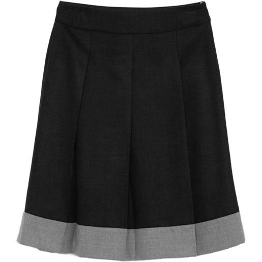 Cividini gonna plissettata svasata - grigio