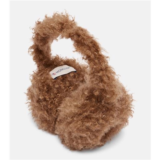 Moncler paraorecchie in teddy con logo