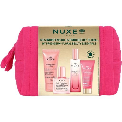 LABORATOIRE NUXE ITALIA Srl nuxe prodigieux - trousse gli indispensabili florale gel doccia 30ml + huile florale 10ml + le parfum 15ml + crema gel viso 15ml