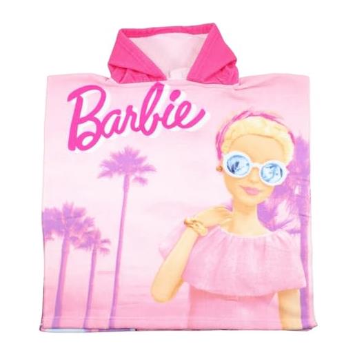 Disney poncho barbie, rosa, taglia unica girl's