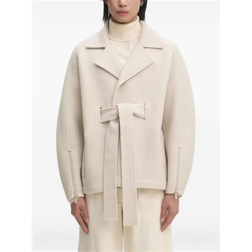 A.A. Spectrum cappotto in lana con cintura - toni neutri