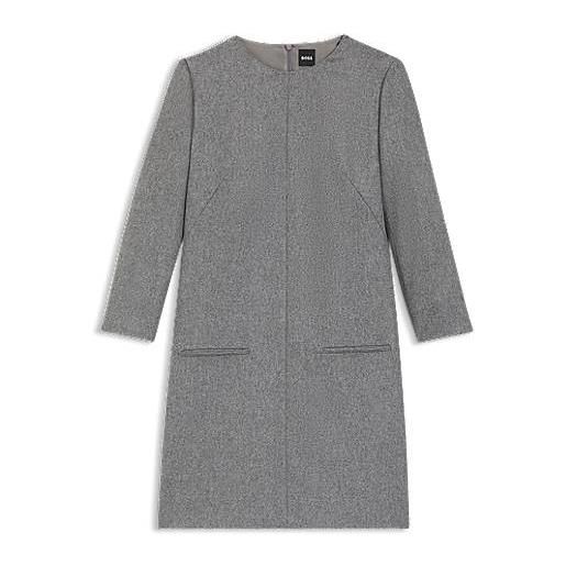 BOSS vestito in flanella con tasche con pistagna, grigio