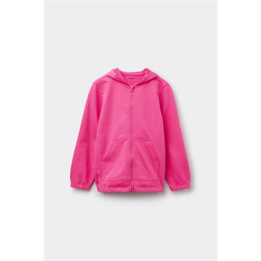Tezenis felpa bimbi cotone con cappuccio e zip unisex unisex rosa