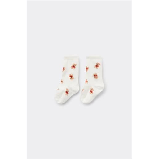 Tezenis calzini lunghi stampati fantasia baby avorio