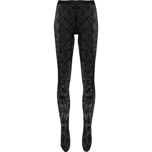 Marine Serre leggings a fantasia - nero