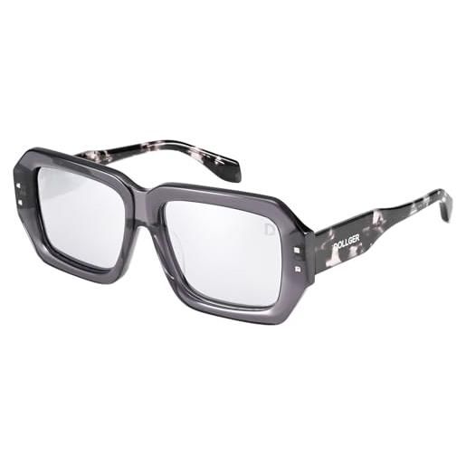 Dollger occhiali da sole vintage polarizzati per donne e uomini anni '70 anni '80 classic vintage rettangle shades, grigio. , m