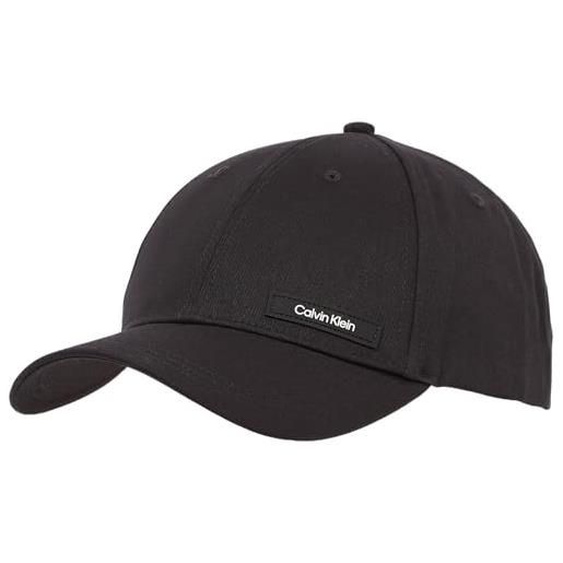 Calvin Klein uomo cappellino essential patch sportivo, nero (ck black), taglia unica