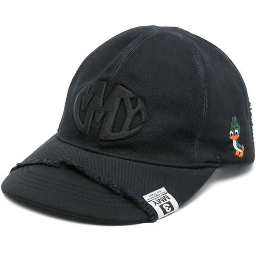 Maison MIHARA YASUHIRO cappello da baseball con dettaglio effetto stropicciato - nero