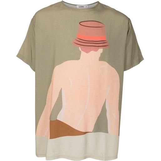 Amir Slama t-shirt con stampa - verde