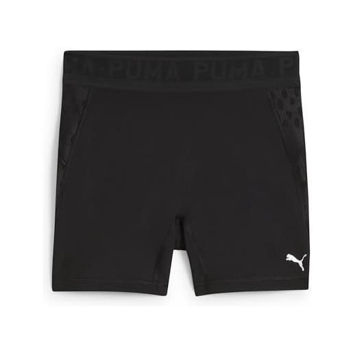 PUMA lace hw 5 short tight, pantaloncini lavorati a maglia unisex - adulto, PUMA black, xl