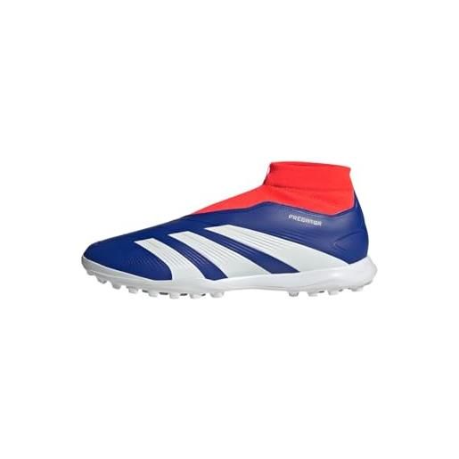 adidas unisex league laceless football boots turf, lucid blue/cloud white/solar red, 48 eu