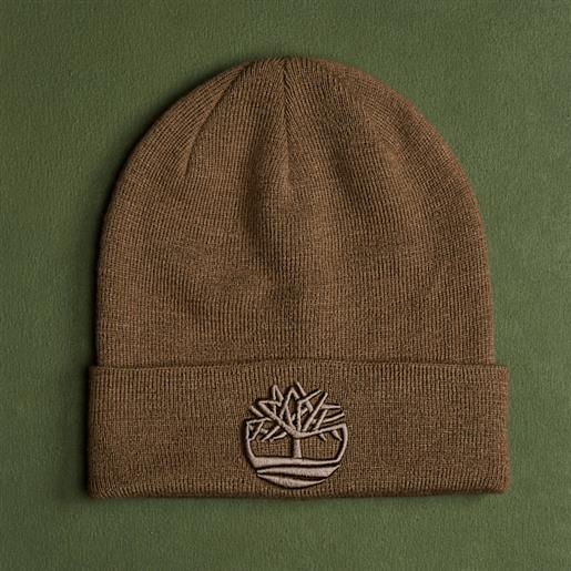 Timberland - berretto con ricamo 3d in marrone, marrone