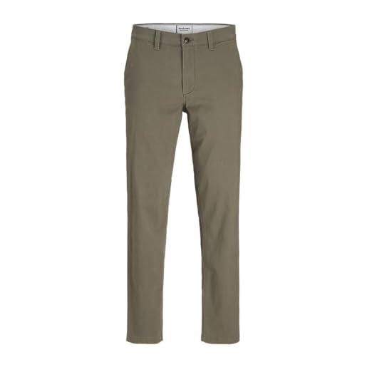 JACK & JONES jpstkane jjdave chino pantaloni, oliva impolverato, 33w x 32l uomo
