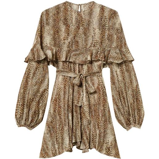 TWINSET abito con stampa - marrone