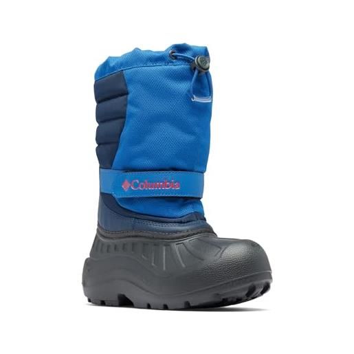 Columbia powderbug snowlite, stivali da neve unisex - bambini e ragazzi, mountain blue/spicy toddler, 26 eu