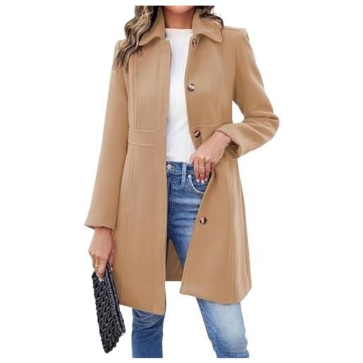 Manfiny ModaGents Cappotto trench ampio da uomo doppiopetto con cintura e collo rovesciato