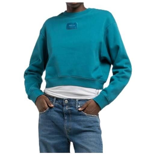 Replay w3104d maglioncino coprispalle, 181 pavone, xxs donna