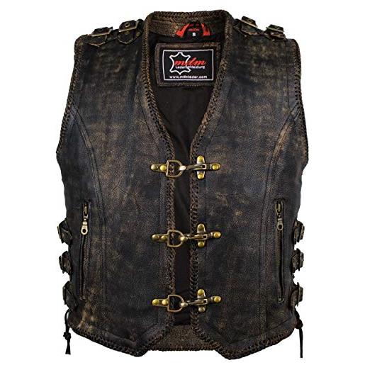 Gilet In Pelle Da Bambino Con Conchos: Stile Motociclista Per Piccoli Ribelli