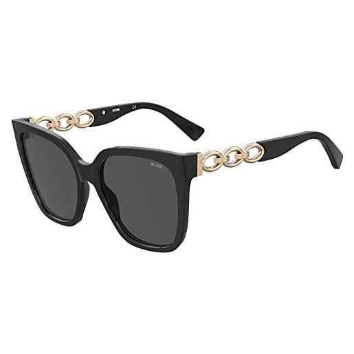 Moschino mos098/s 807/ir black sunglasses women's acetate, standard, 55