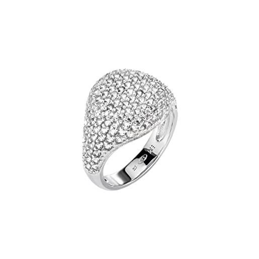 Morellato anello da donna, collezione tesori, in argento 925‰, zirconi, bianco - saiw65014