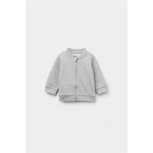 Tezenis felpa con zip cotone pesante baby grigio