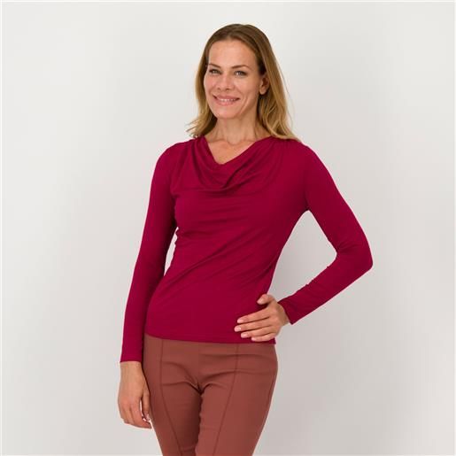 Officina della Moda blusa drappeggiata a maniche lunghe