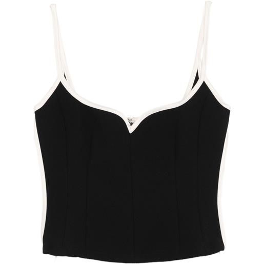 Paris Georgia top a cuore - nero